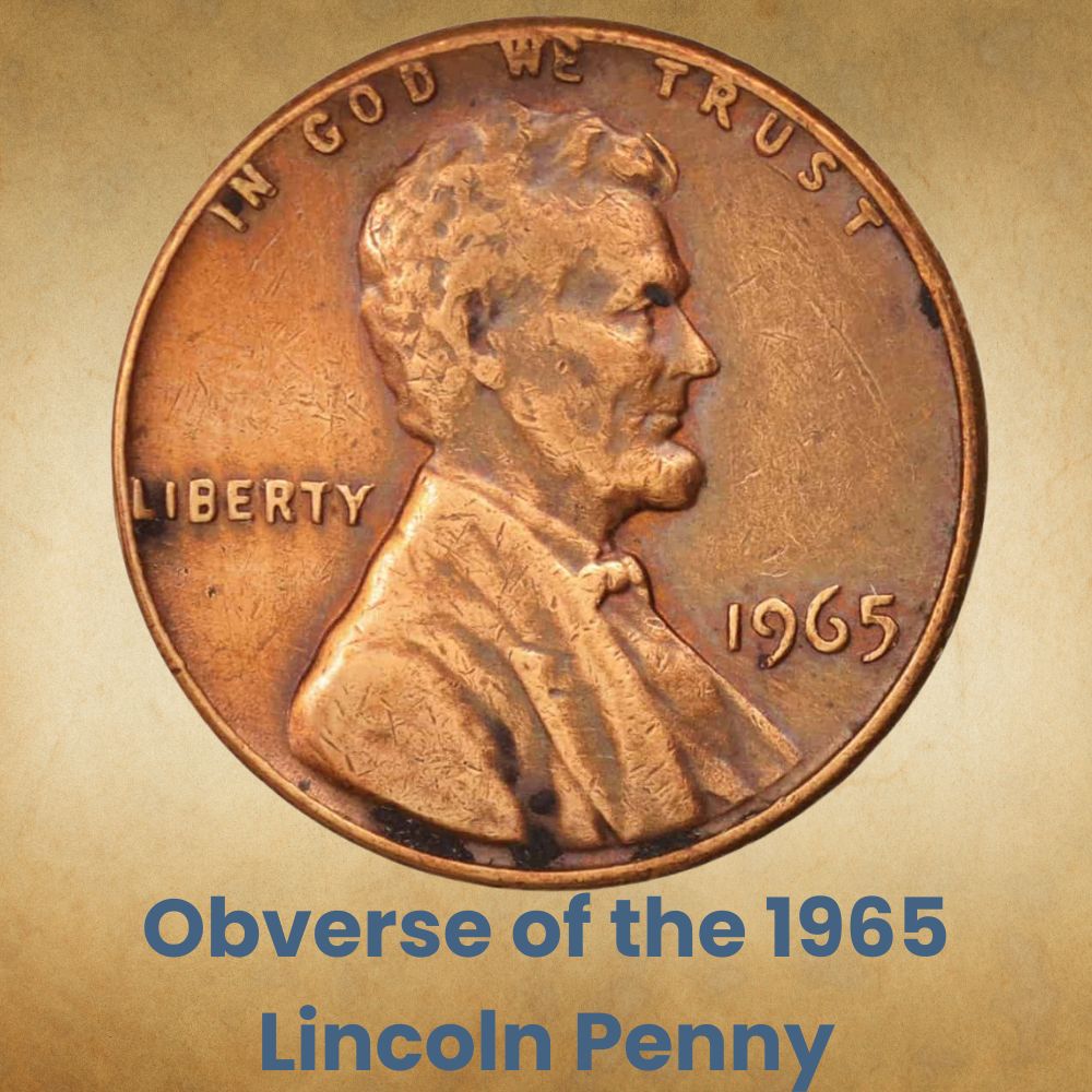 Obverse of the 1965 Lincoln Penny