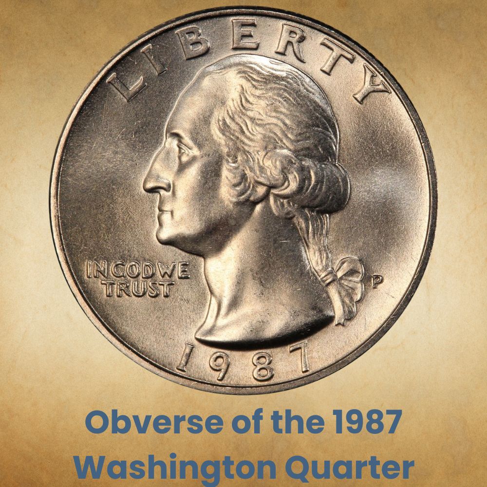 Obverse of the 1987 Washington Quarter
