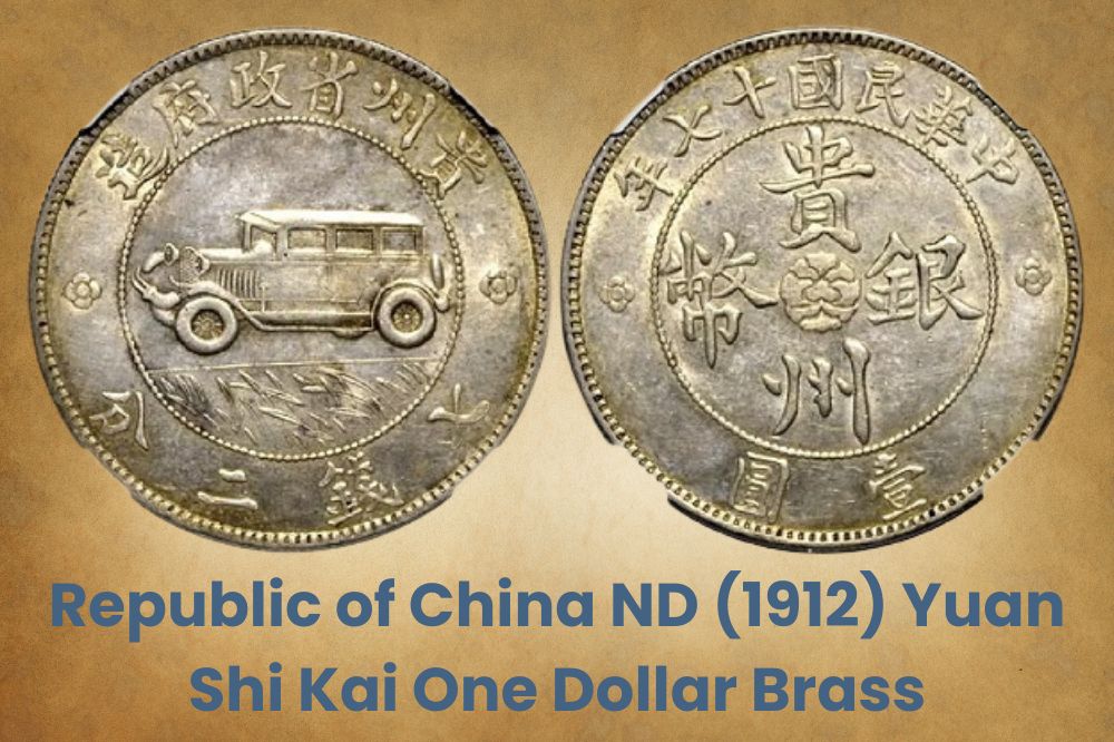 República de China ND (1912) Yuan Shi Kai Un Dólar Latón