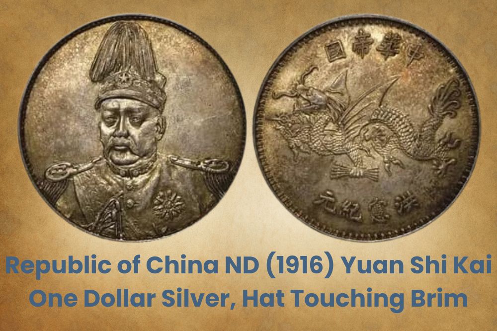 República de China ND (1916) Yuan Shi Kai Un dólar de plata, sombrero tocando el ala