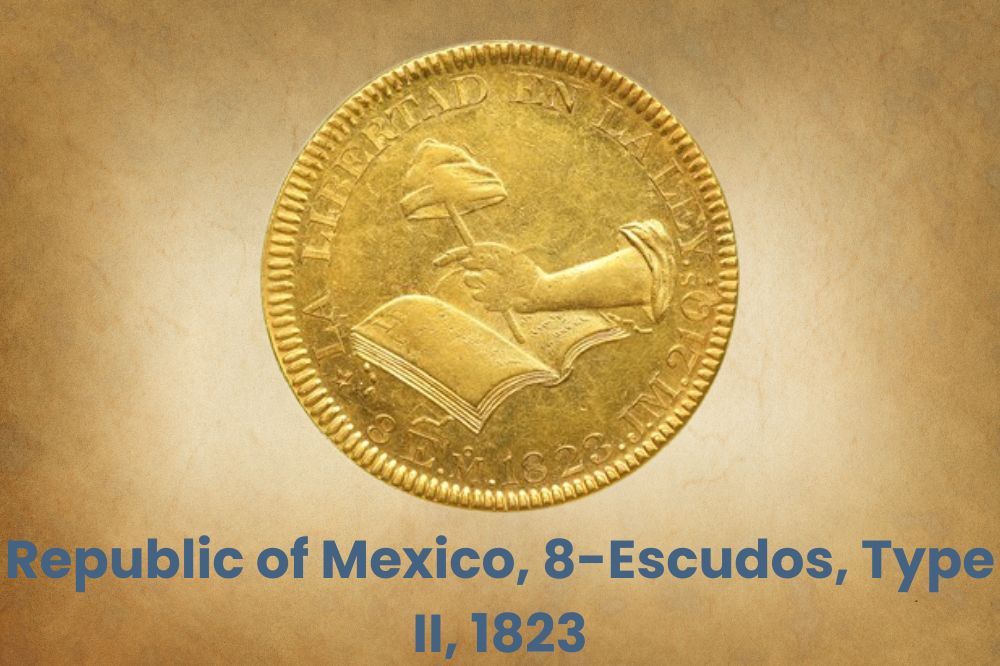 Republic of Mexico, 8-Escudos, Type II, 1823