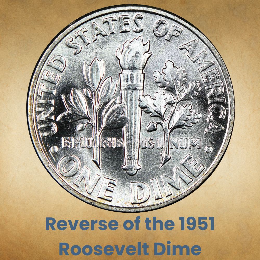 Reverse of the 1951 Roosevelt Dime