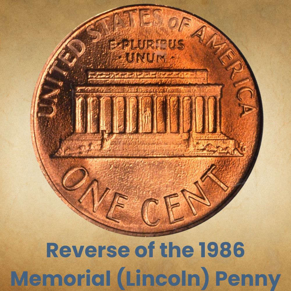 Reverse of the 1986 Memorial (Lincoln) Penny