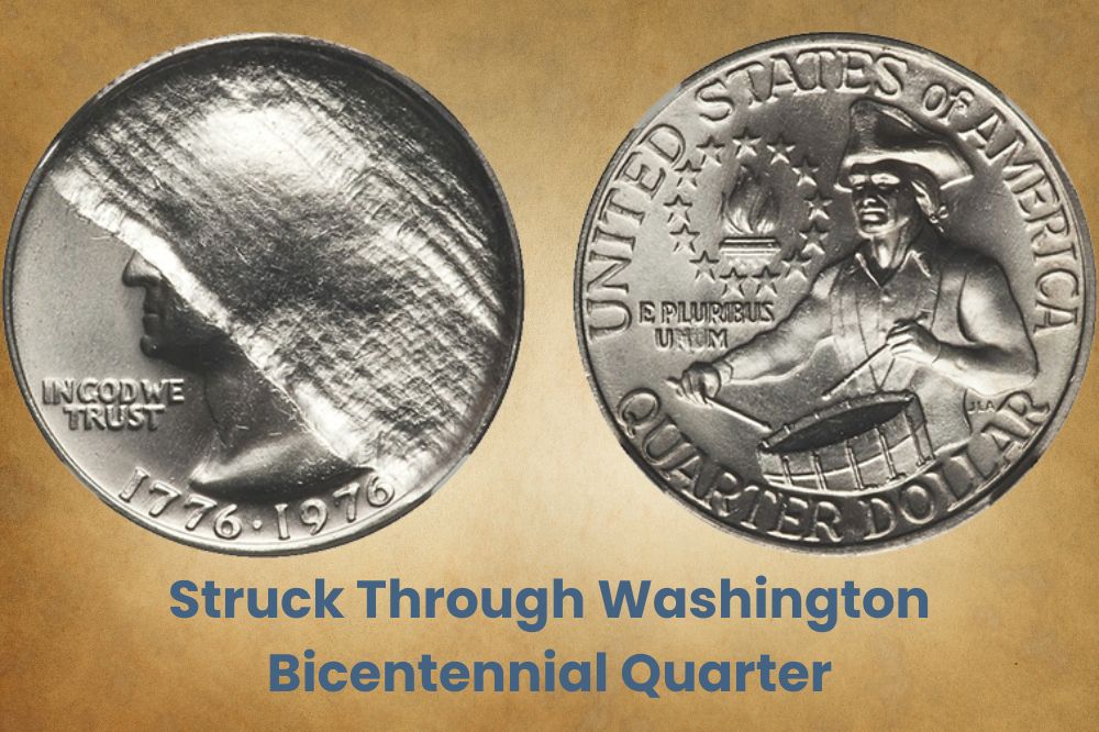 Struck through Washington bicentennial quarter