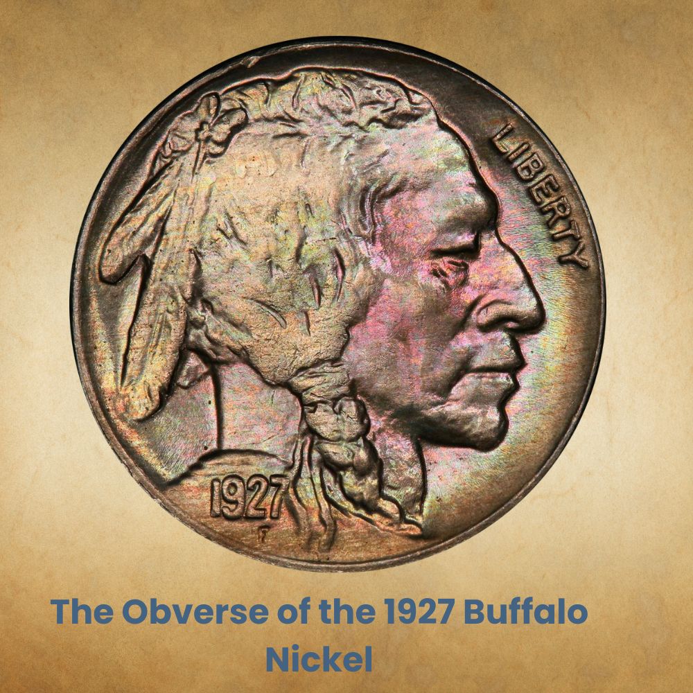 The Obverse of the 1927 Buffalo Nickel