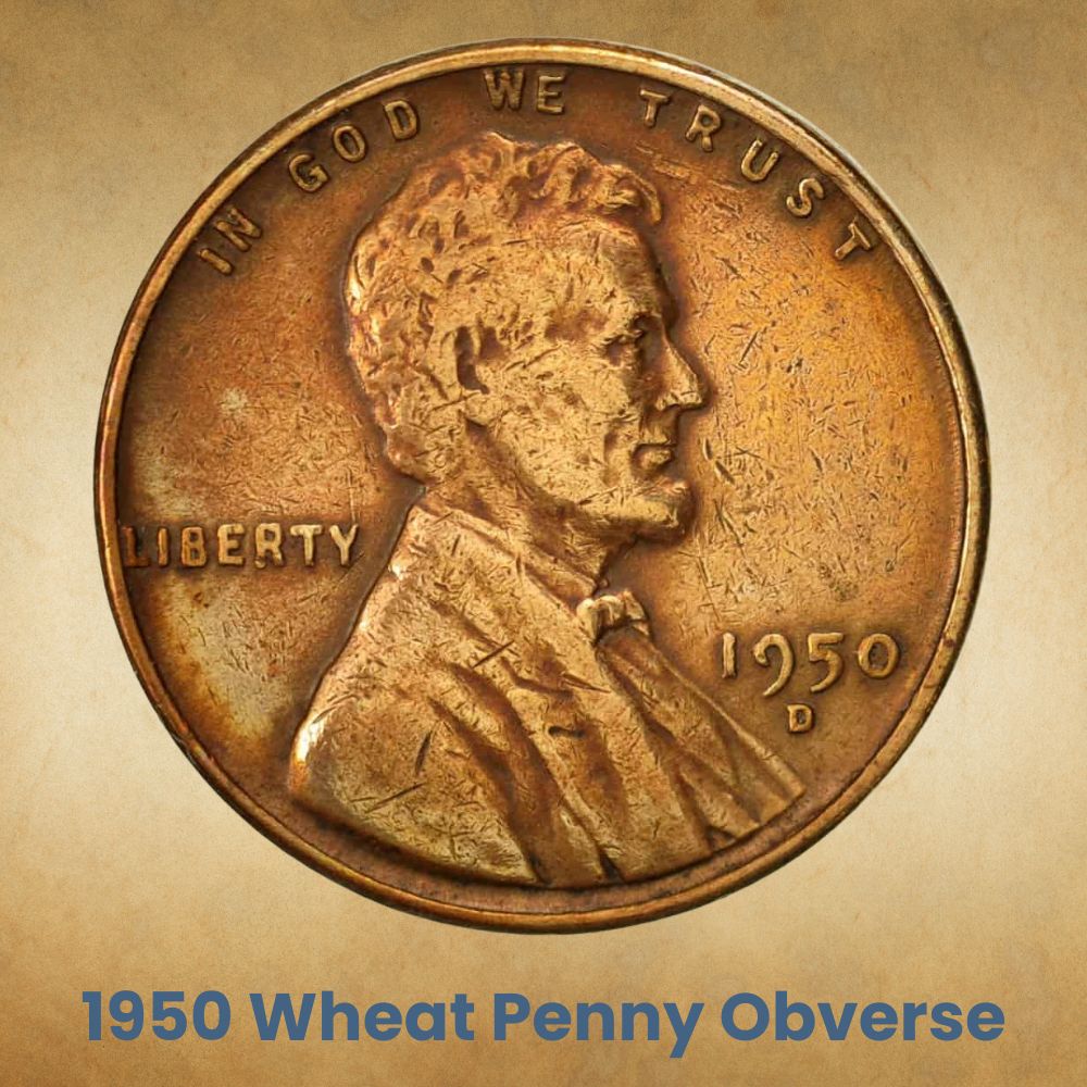 The Obverse of the 1950 Wheat Penny
