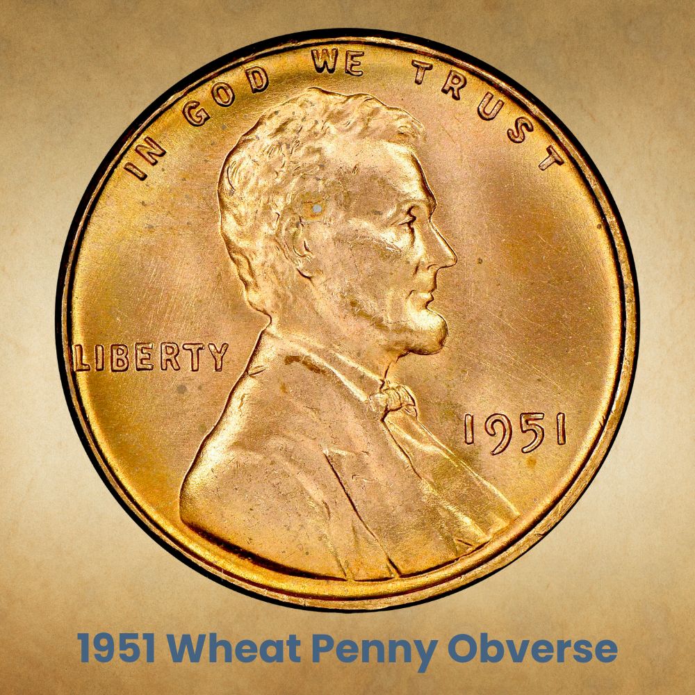 The Obverse of the 1951 Wheat Penny
