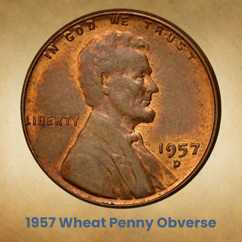 The Obverse of the 1957 Wheat Penny