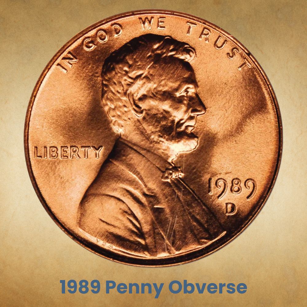 The Obverse of the 1989 Penny