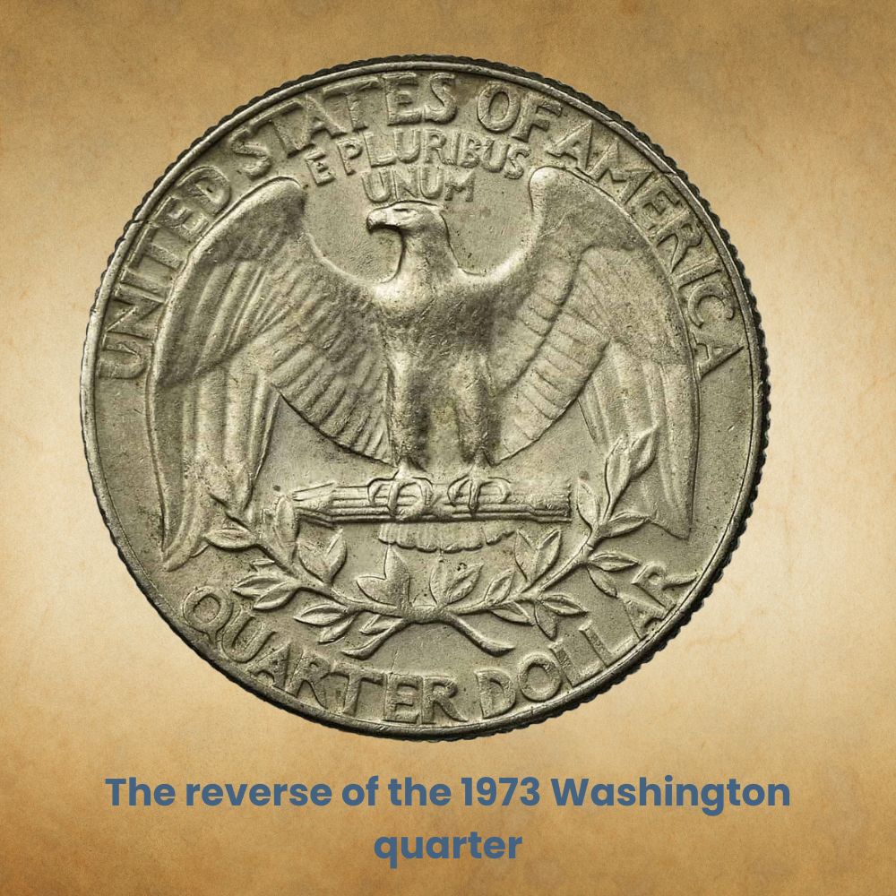 The reverse of the 1973 Washington quarter