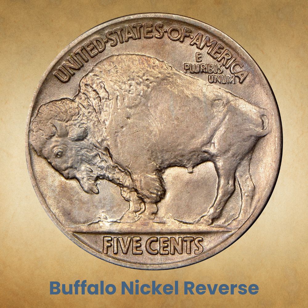 The reverse of the Buffalo nickel