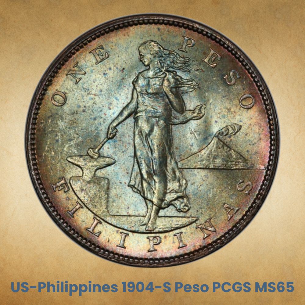 US-Philippines 1904-S Peso PCGS MS65