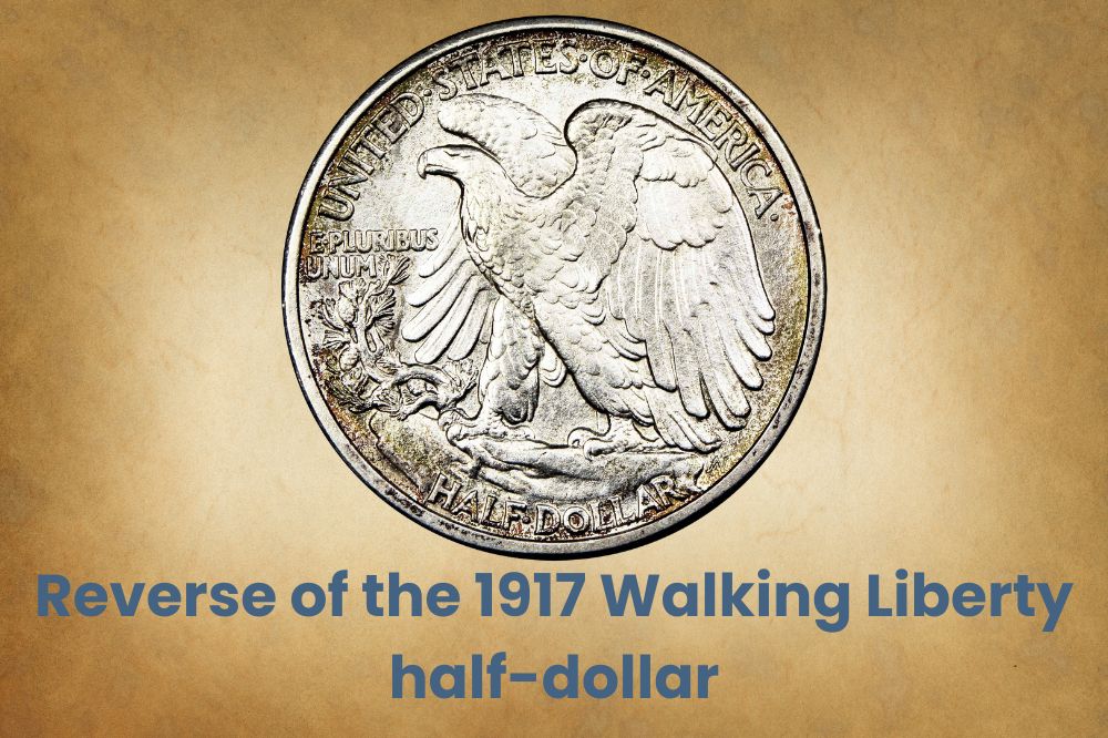 reverse of the 1917 Walking Liberty half-dollar