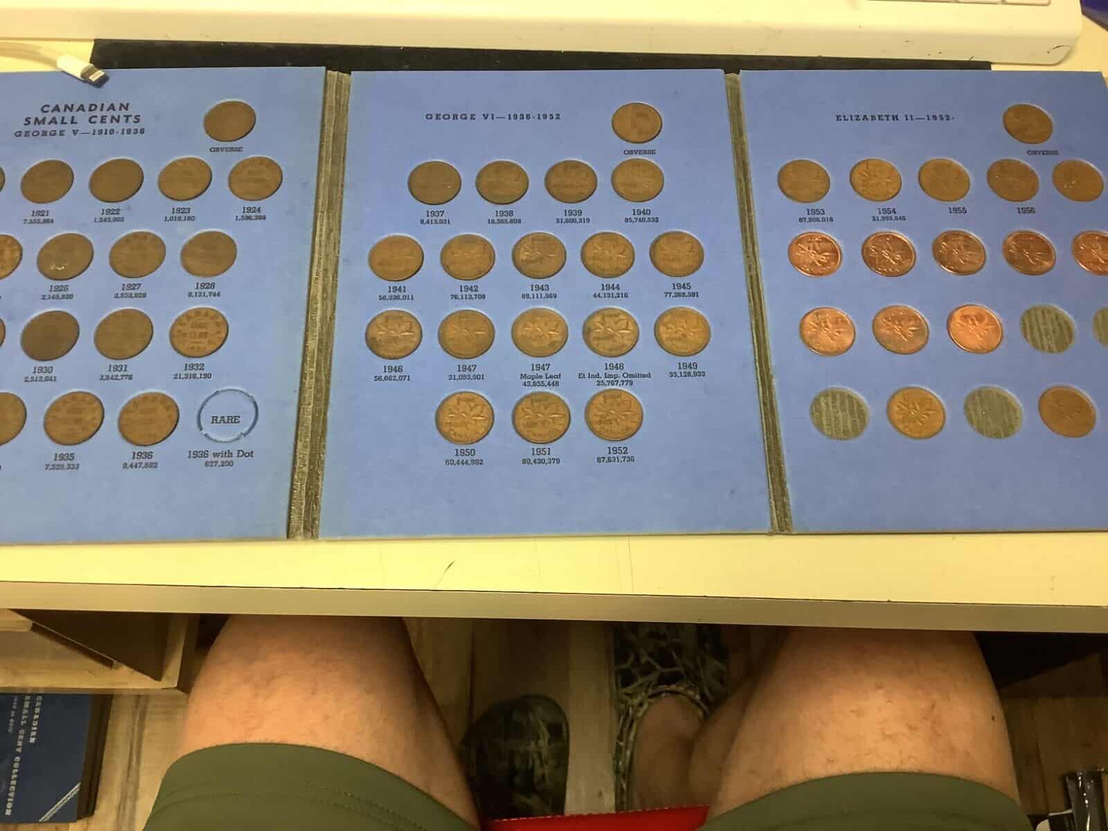 Canadian Small Cent Set 1920-1965