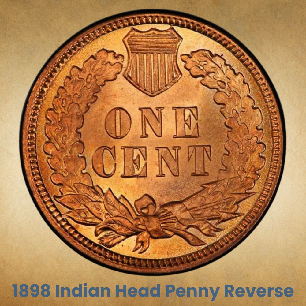 1898 Indian Head Penny Reverse