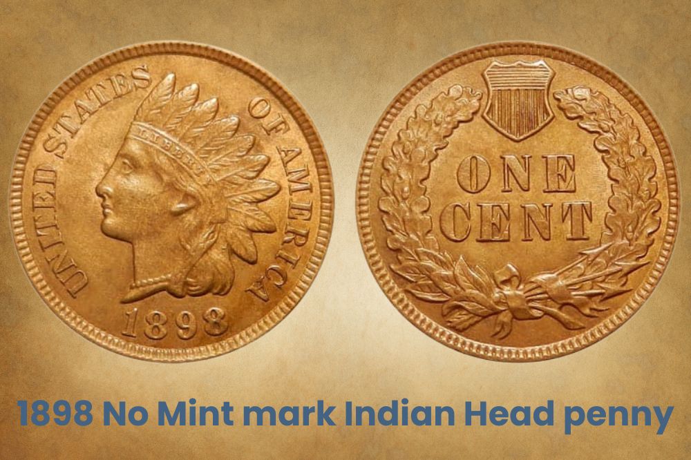 1898 No Mint mark Indian Head penny