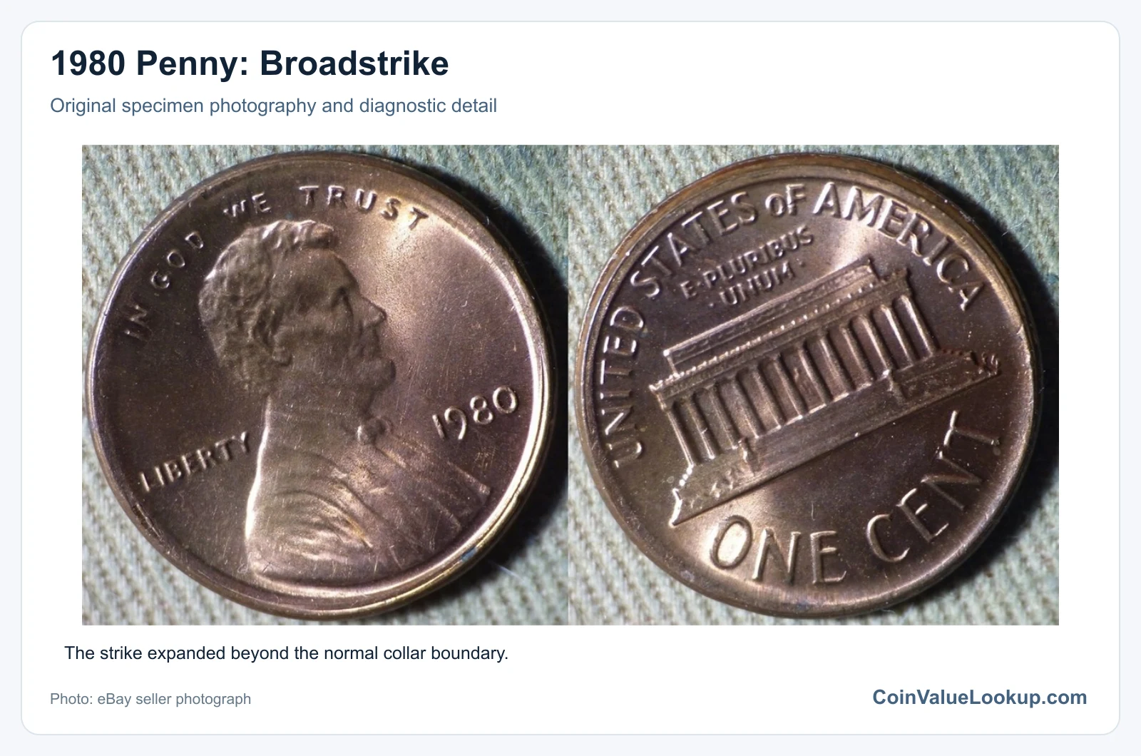 1980 Penny: Broadstrike with diagnostic detail