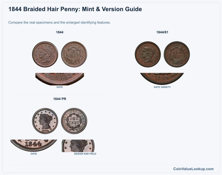 1844 Braided Hair Cent Coin Value: How Much Is It Worth?