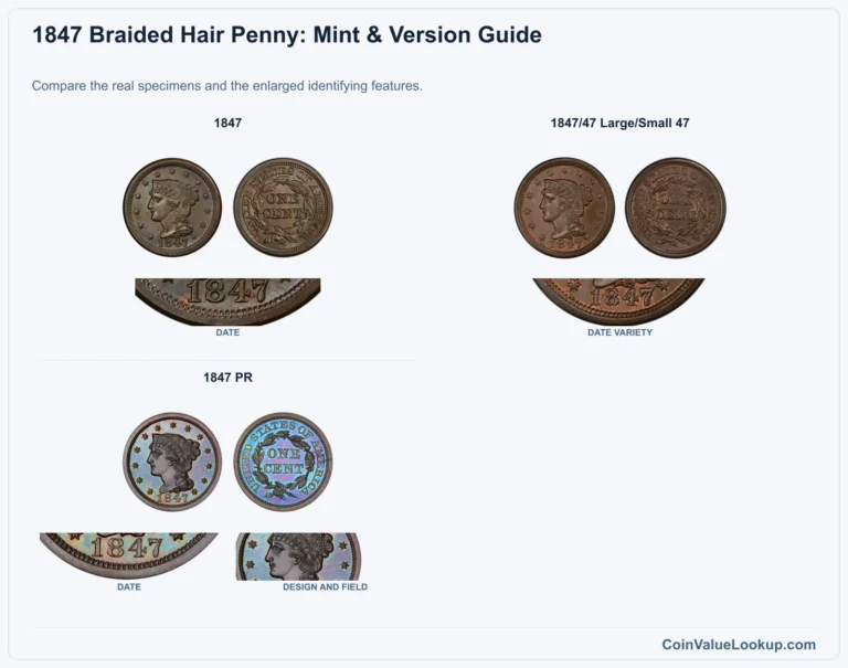 1847 Braided Hair Cent Coin Value: How Much Is It Worth?