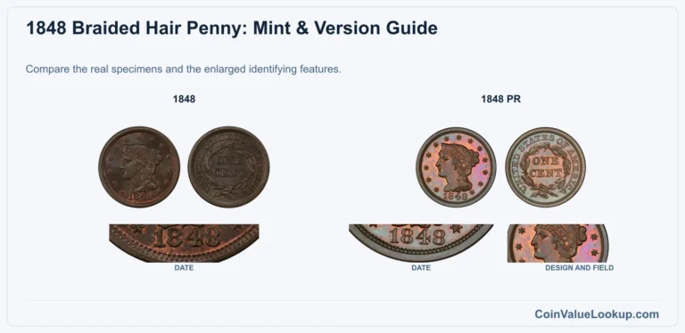 1848 Braided Hair Cent Coin Value: How Much Is It Worth?