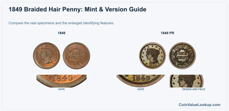 1849 Braided Hair Cent Coin Value: How Much Is It Worth?