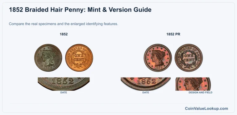 1852 Braided Hair Cent Coin Value: How Much Is It Worth?
