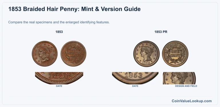 1853 Braided Hair Cent Coin Value: How Much Is It Worth?