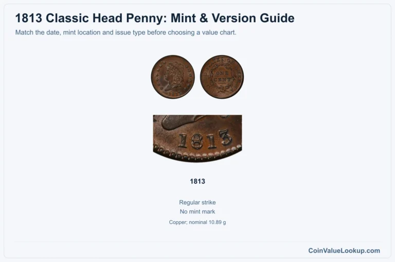 1813 Classic Head Cent Coin Value: How Much Is It Worth?