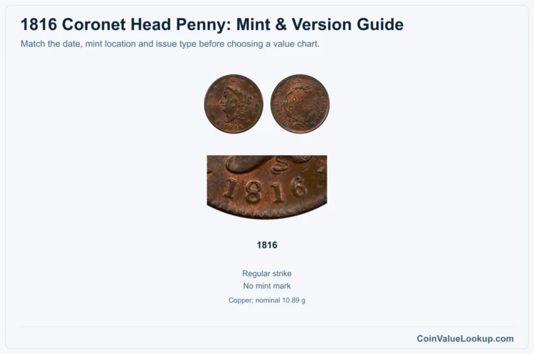 1816 Coronet Head Cent Coin Value: How Much Is It Worth?