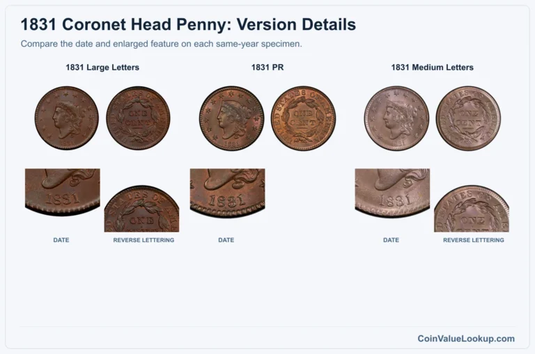 1831 Coronet Head Cent Coin Value: How Much Is It Worth?