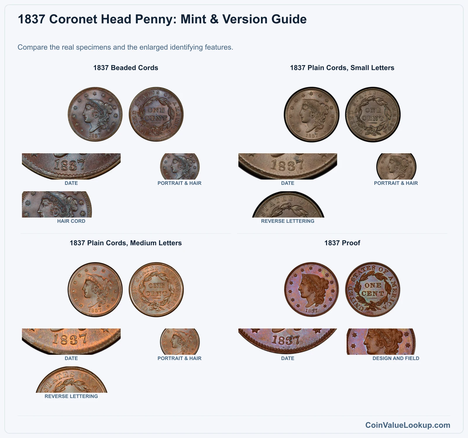 1837 Coronet Head Cent Coin Value: How Much Is It Worth?