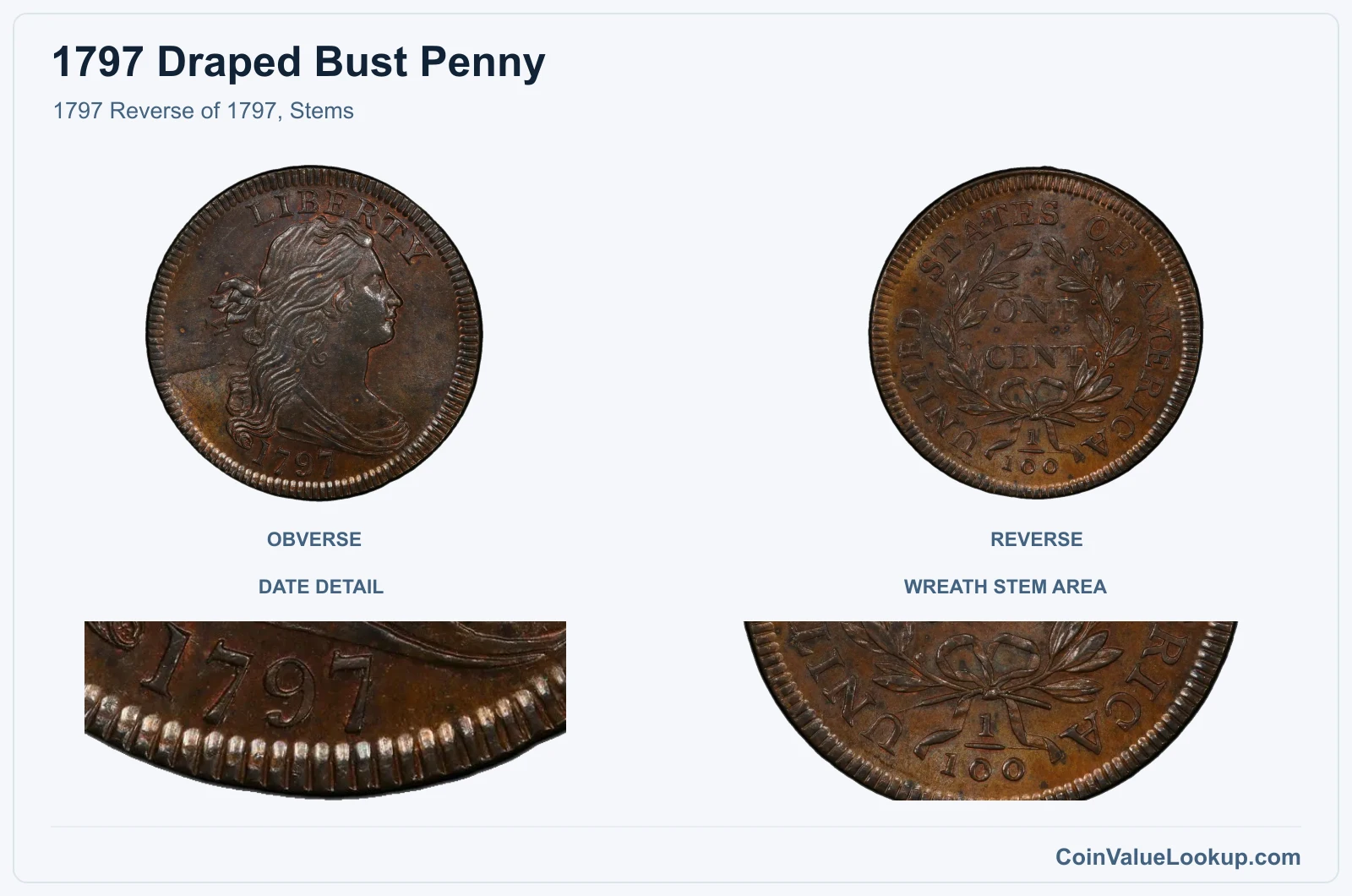 1797 Reverse of 1797, Stems with enlarged wreath stem area