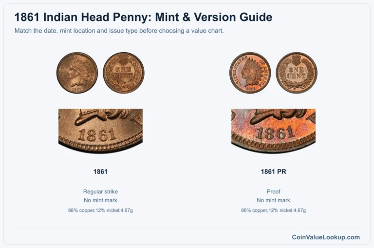 1861 Indian Head Penny Coin Value: How Much Is It Worth?