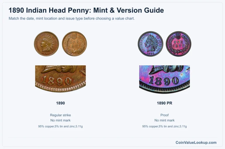 1890 Indian Head Penny Coin Value: How Much Is It Worth?