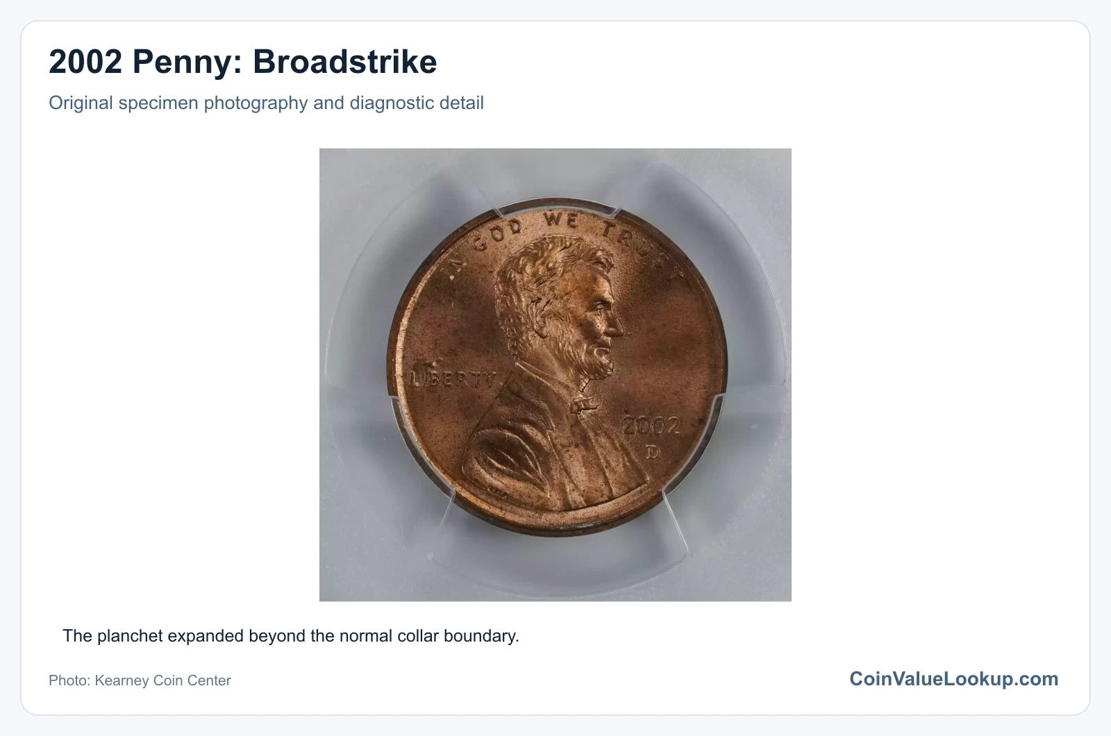 2002 Penny: Broadstrike with diagnostic detail