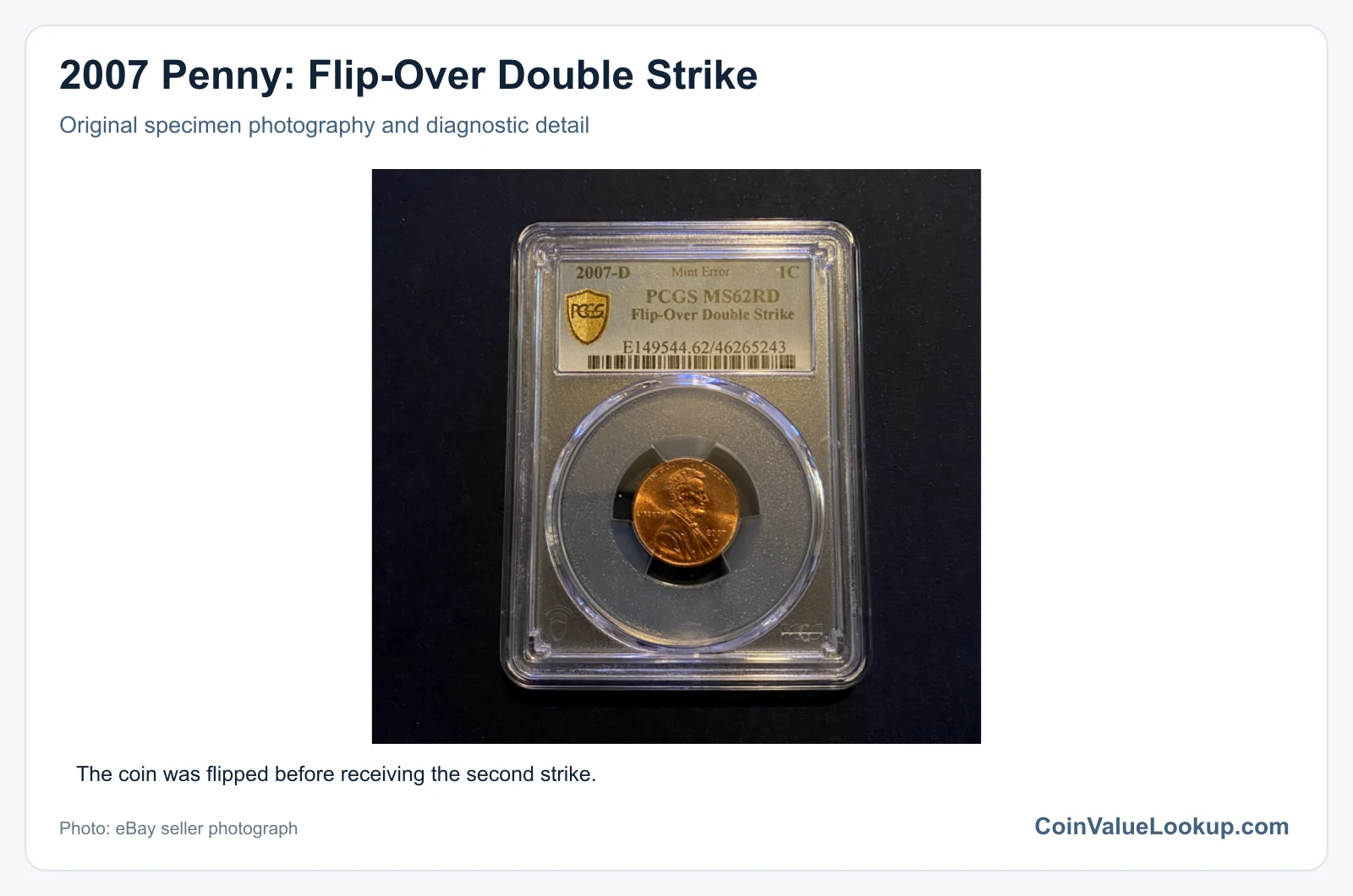 2007 Penny: Flip-Over Double Strike with diagnostic detail