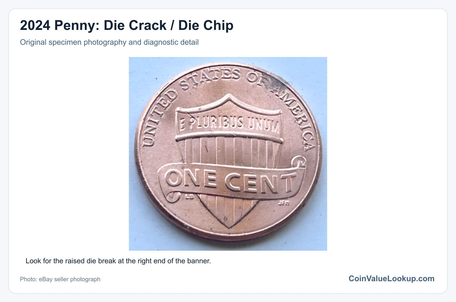 2024 Penny: Die Crack / Die Chip with diagnostic detail