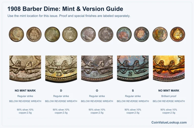 1908 Barber Dime Coin Value: How Much Is It Worth?