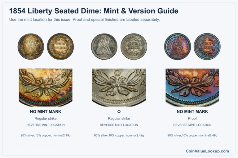 1854 Liberty Seated Dime Coin Value: How Much Is It Worth?