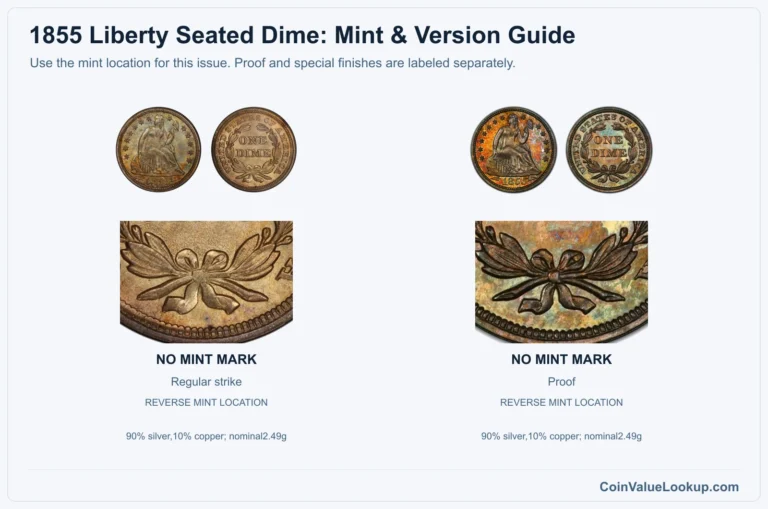 1855 Liberty Seated Dime Coin Value: How Much Is It Worth?