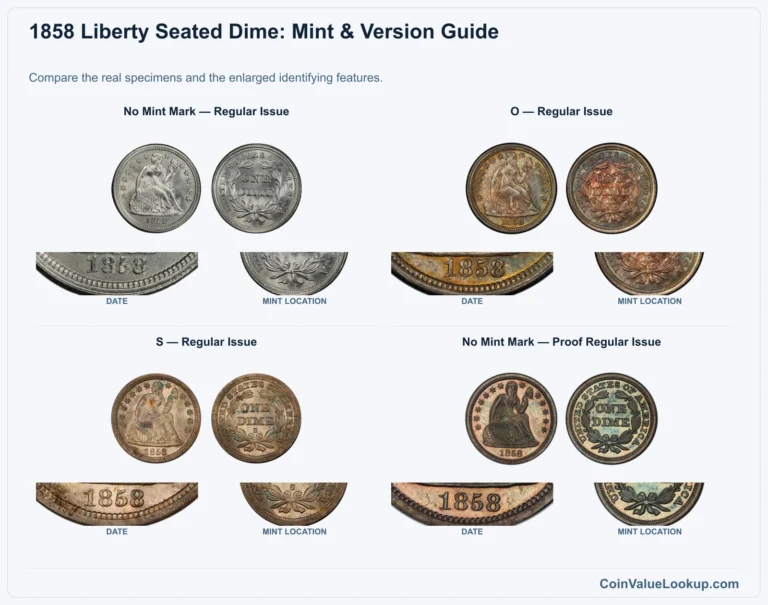 1858 Liberty Seated Dime Coin Value: How Much Is It Worth?