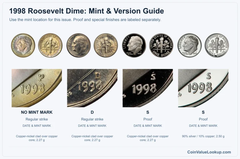 1998 Roosevelt Dime Coin Value: How Much Is It Worth?