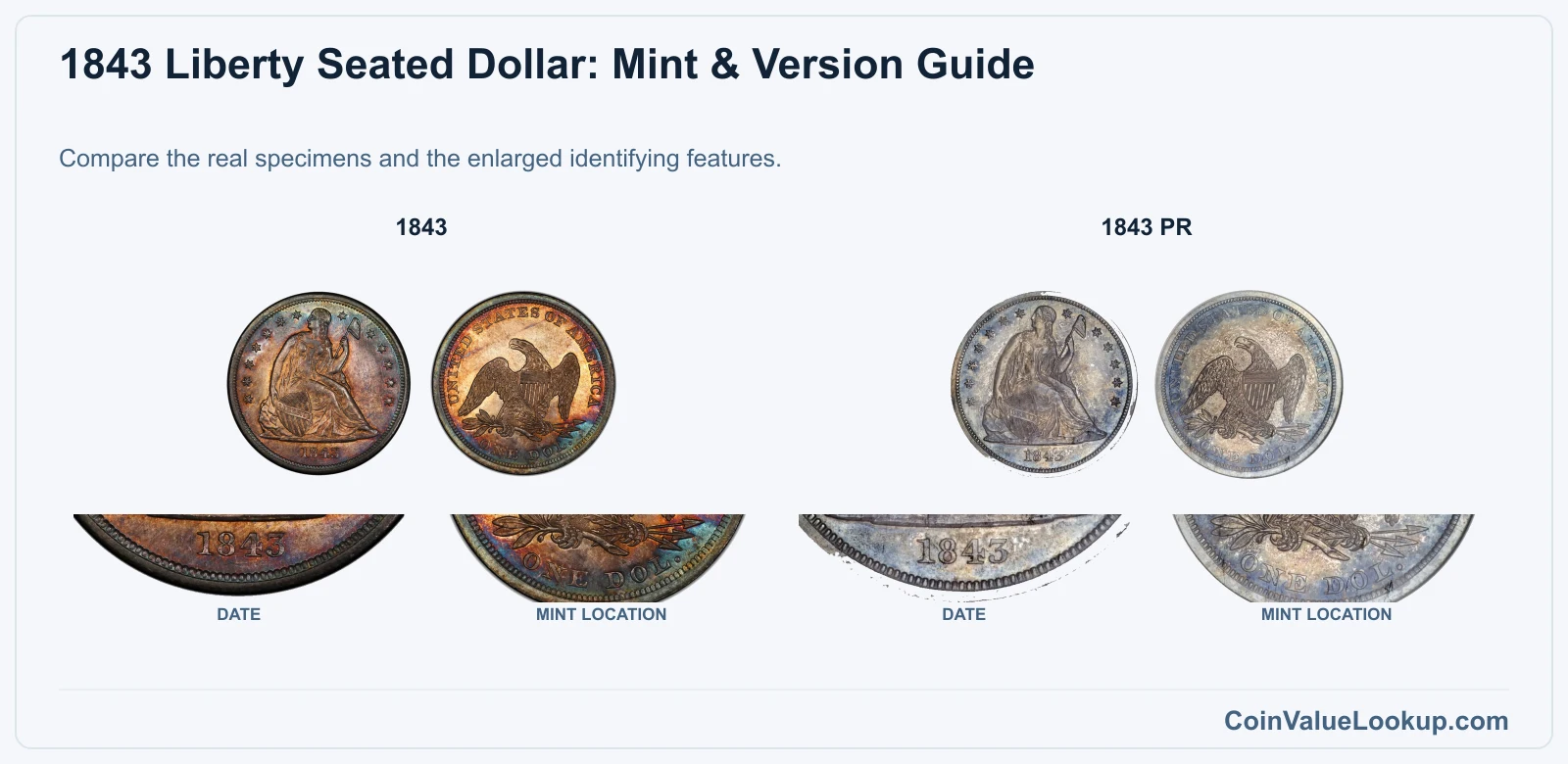 1843 Liberty Seated Dollar Coin Value: How Much Is It Worth?