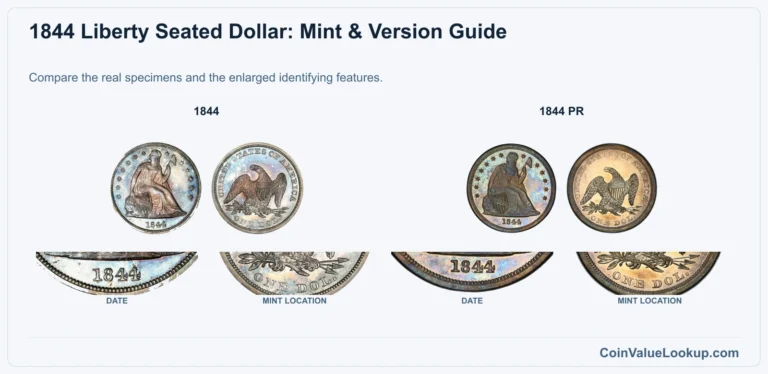 1844 Liberty Seated Dollar Coin Value: How Much Is It Worth?