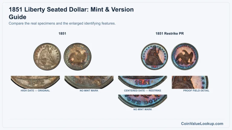 1851 Liberty Seated Dollar Coin Value: How Much Is It Worth?