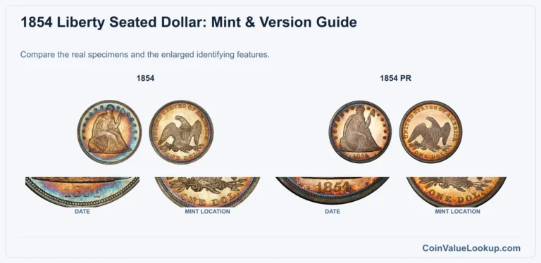1854 Liberty Seated Dollar Coin Value: How Much Is It Worth?