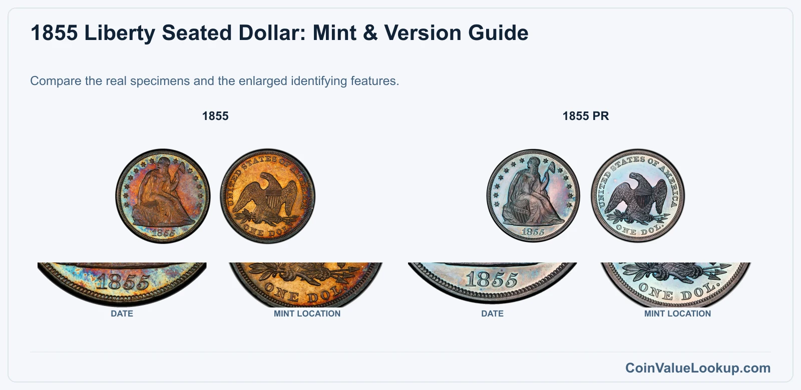 1855 Liberty Seated Dollar Coin Value: How Much Is It Worth?