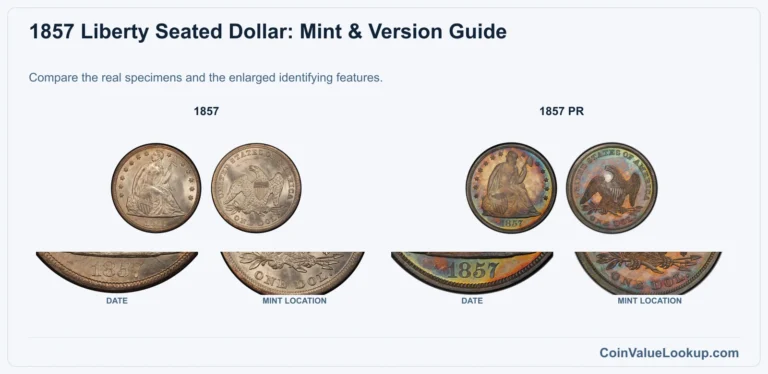 1857 Liberty Seated Dollar Coin Value: How Much Is It Worth?