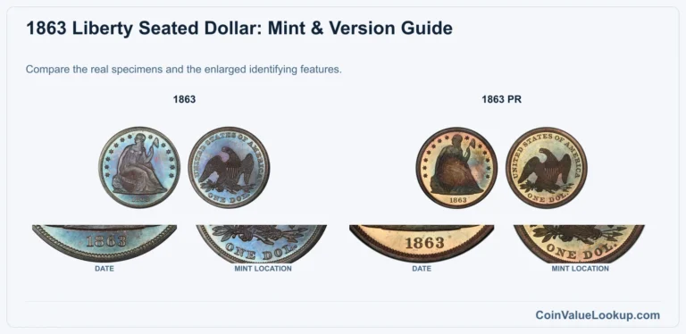 1863 Liberty Seated Dollar Coin Value: How Much Is It Worth?