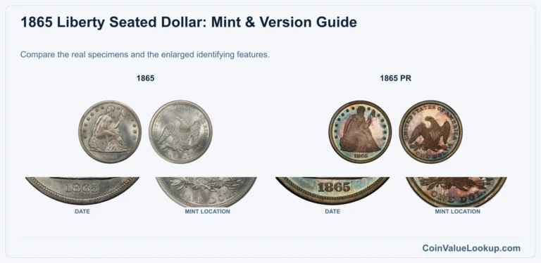 1865 Liberty Seated Dollar Coin Value: How Much Is It Worth?